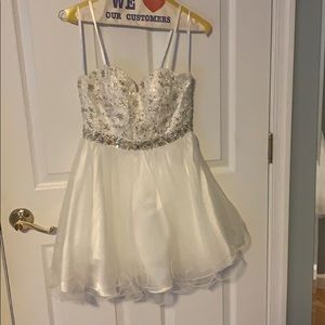 White Short Formal Dress